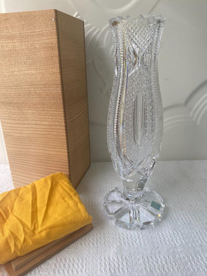 精品hoya豪雅 佐佐文夫系列高端水晶花瓶。17775
