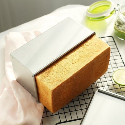 “正品”日本cakeland鋼制450g吐司模具 無涂層面包模具家用吐司盒帶蓋