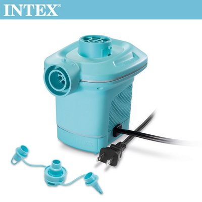 小江的店--【INTEX】110V家用電動充氣幫浦(充洩二用)-水藍色15210050(58639)