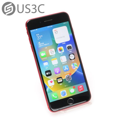 【US3C-桃園春日店】【一元起標】公司貨 Apple iPhone 8 Plus 64G 紅色 IP67防水防塵 1200萬畫素 二手手機 4K UHD