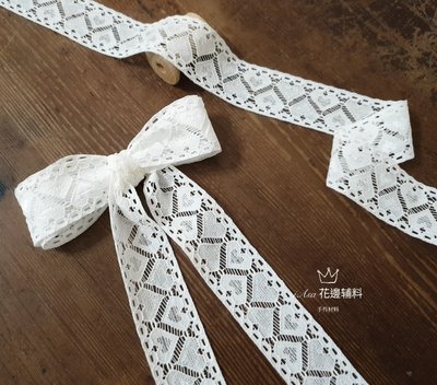 《iAsa愛莎の》手作材料✂白色雙邊愛心花朵彈性蕾絲花邊寬2~3cm童裝裝飾小可愛滾邊裝飾