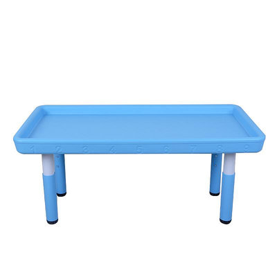 居家佳:塑料積木桌兒童玩沙桌擺攤長方形桌魔力沙游戲桌可升降拆卸玩具桌 自行安裝