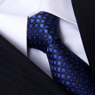 花花公子領帶男正裝商務職業上班學生藍色男士襯衫西裝8cm手打款【爆款】