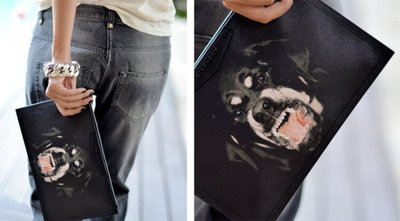 Givenchy 紀梵希 L Rottweiler Pouch 小型挪威那手拿包 黑