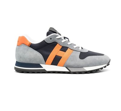 [全新真品代購] HOGAN 灰色麂皮拼接 運動鞋 / 休閒鞋 (H383)