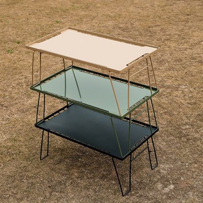戶外網格桌桌板燒烤桌可折疊IGT鐵網桌露營桌面板組合野餐泡茶桌