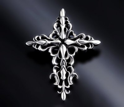 【創銀坊】極光星辰 十字架 925純銀 墜子 手工 設計 藝術 Tiffany 水晶 鑽石 黃金 項鍊(P-10202)