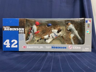 【全新未拆】McFarlane 麥法蘭 MLB Jackie Robinson Day 限定三人盒組 紅人小葛瑞菲.+道奇羅賓森+洋基卡諾