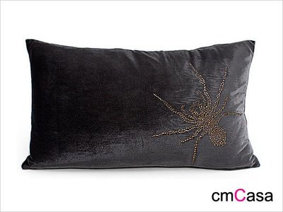 = cmCasa = [3311]低調奢華設計 蜘蛛手工燙鑽抱枕套 視覺奢華新發行