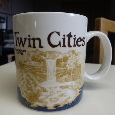 中古瑕疵品 星巴克Starbucks美國城市馬克杯City Mug明尼蘇達雙城Twin Cities