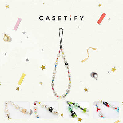 吊飾CASETiFY殼鏈條掛鏈星星珍珠飾便攜包包掛件掛繩掛~滿200元發貨