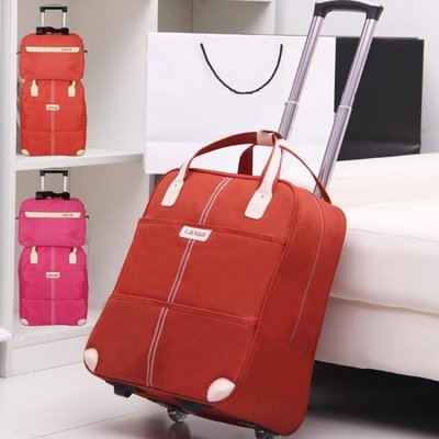 現貨熱銷-旅行包拉桿包女行李包袋短途旅游出差包大容量輕便手提拉桿登機包 YXSCRD