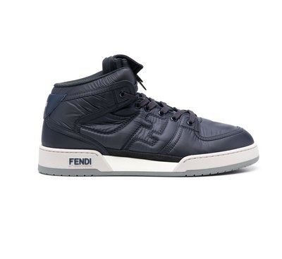 [全新真品代購-F/W22 新品!] FENDI FF 深藍色 中高筒 休閒鞋 / 運動鞋
