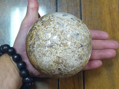 §能量礦石§ 印尼 sakura stone 珊瑚玉 櫻花石球1642.5g 直徑108mm 編號53