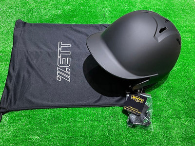 棒球世界全新ZETT棒壘球用認證打擊頭盔特價消光霧黑色
