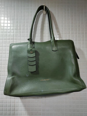 PIQUADRO/義大利/綠色/做舊/真皮包包 /公事包/電腦包/手提包 （包包容量很大）