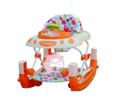 *歡樂屋*.....//Babybabe 多功能兩用汽車嬰幼兒學步車//......橘色/綠色