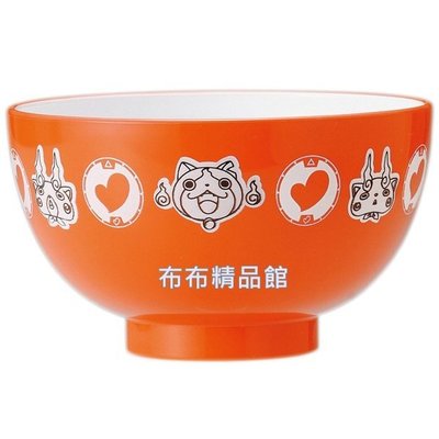 布布精品館，日本製金正陶器 妖怪手錶吉胖貓 兒童餐碗 小碗 兒童碗 湯碗 橘 300ML