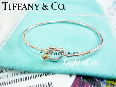 【Light &amp; co.】專櫃真品已送洗 Tiffany &amp; Co 925 純銀 750 K金 18K 金珠扣 手環