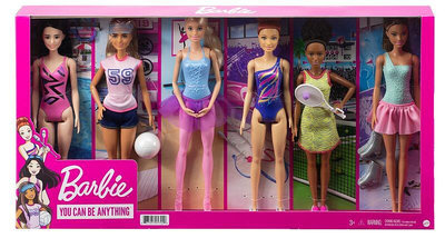 Ken &amp; Barbie #DKK251 _ 職業系列芭比娃娃 _ 2021 職業運動員大禮盒組