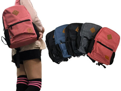 ~雪黛屋~SPYWALK 後背包中大容量可A4紙主袋+外袋共二層簡易兒童青少全齡適SD9297