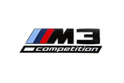 【樂駒】BMW G80 M3 Competition 高光黑字標 原廠 後車廂 Rear Trunk Badge