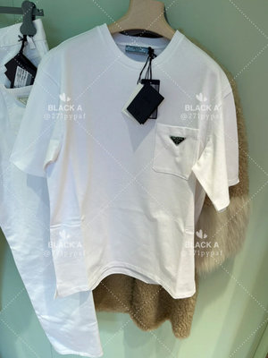 【BLACK A】Prada 白色口袋短袖T恤 價格私訊