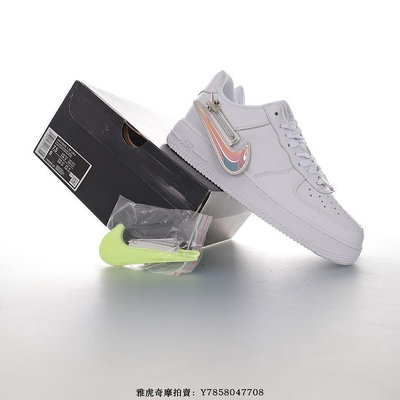 Nike Air Force 1 ′07 LV8“炫彩熒光綠黑換鉤”簡約滑板鞋　CW6558-100　男女鞋[飛凡男鞋]