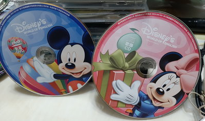 ╭✿㊣ 絕版典藏 二手 正版裸片 DVD+CD【Disney's】World Of English 特價 $99 ㊣✿╮