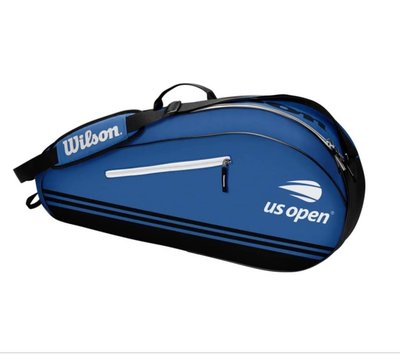 【WILSON 威爾森】 US OPEN TEAM 3隻裝網球包 藍黑 WR8018701001