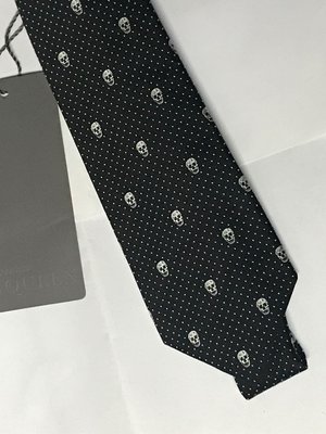 慧眼Z │ ALEXANDER McQUEEN Tie 經典骷髏 領帶 點點 黑 窄版 SLP Gucci Amiri