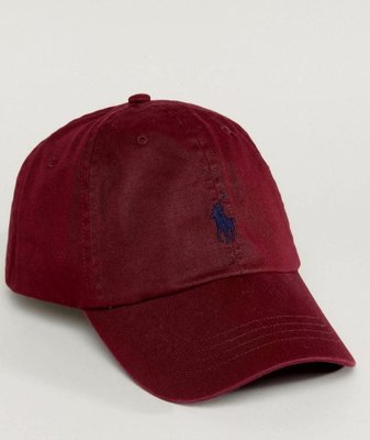 『BAN'S SHOP』POLO Ralph Lauren logo 棒球帽 高爾夫球帽 戶外休閒帽 深棗紅 英國購回