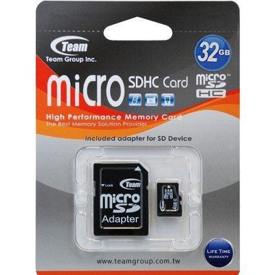Team 十銓 32GB micro SD 記憶卡 (附轉卡)