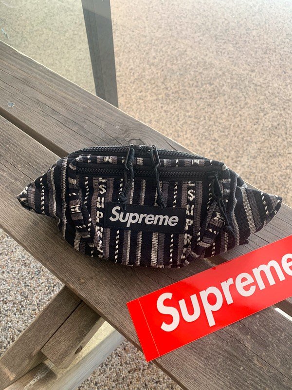 ☆LimeLight☆ Supreme Woven Stripe Waist Bag 民俗風針織包腰包煎包