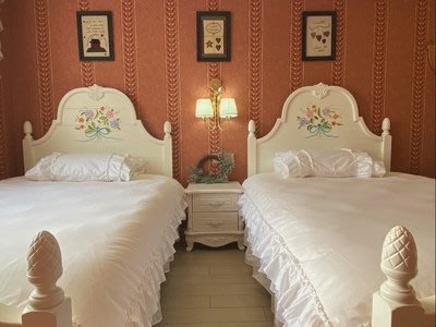 克莉絲汀工房 美式鄉村/英國風彩繪單人床雙人床/公主床.可加購台灣製床墊 特價優惠