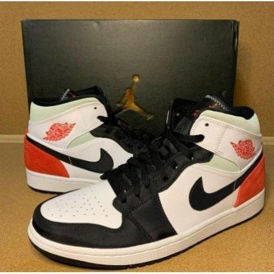 【正品】NIKE AIR JORDAN 1 MID 紅白 籃球 休閒 小UNION 852542-100慢跑鞋