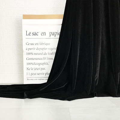 黑色金絲絨布料吸光攝影背景布桌布舞臺裝飾道具拍照扣像直播幕布