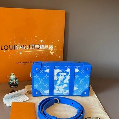 二手精品 LV 路易威登 盒子包 M45432 SOFT TRUNK WALLET 藍天白雲 相機包