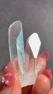 全新白水晶原石標本雙生平頂27#東海水晶 #天然水晶