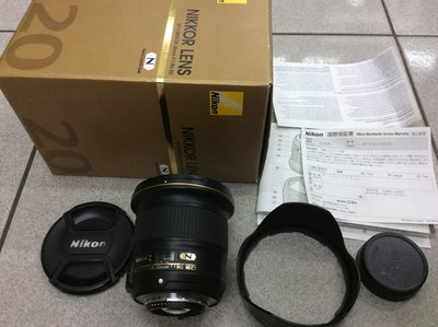 [保固一年] [高雄明豐] Nikon AF-S 20mm G N ED 超廣角大光圈 星芒漂亮 便宜賣