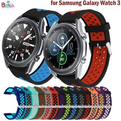 SAMSUNG 三星 Galaxy Watch 3 45mm 智能錶帶手鍊腕帶, 寬 22mm 矽膠錶帶