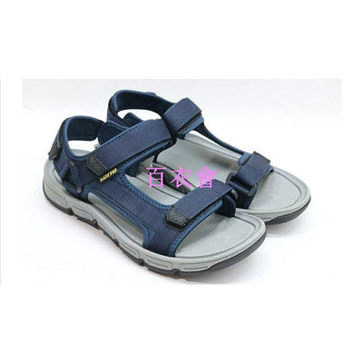 【百衣會】新品上架   LOTTO 男款運動休閒織帶涼鞋 (59)藍LT0AMS1676)
