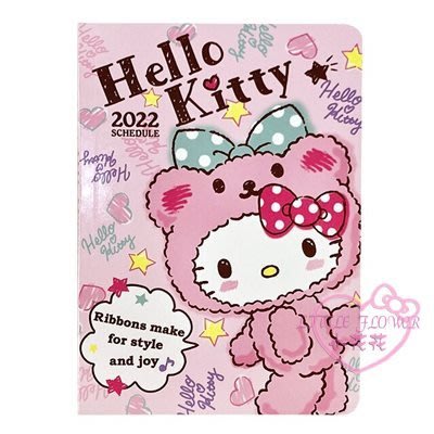 ♥小花凱蒂日本精品♥Hello Kitty 2022 A6 粉色款行事曆~8