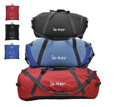 挪威INWAY 旅行袋 登山背包 行李袋 託運袋 手提袋 側背包 [容量120公升] 多尺寸多色 可折疊收藏 保固2年
