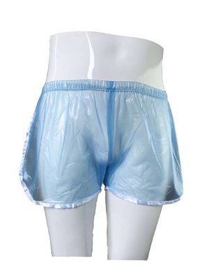 CD專櫃Plastic Lovers 2020歐美爆款PVC運動內褲透明性感藍色平角褲