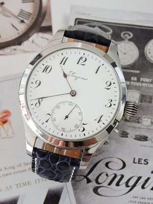 LONGINES 浪琴 典藏(大型49MM)琺瑯瓷面手上鍊機械古董手懷錶 懷手錶