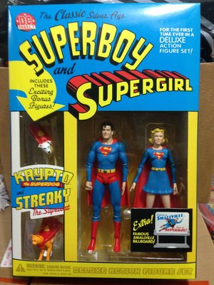 DC DIRECT 約6吋高 豪華禮盒裝 超人男孩&女孩 SUPERMAN SUPERBOY & SUPERGIRL