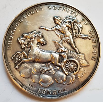 英國銀章 1853 Royal Photographic Society London Silver Medal.