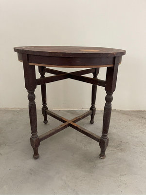 日據時代 迷你型 檜木 小圓桌 ！ 直徑74公分 高75公分