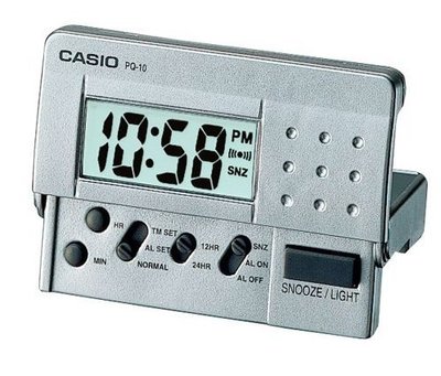 [時間達人] CASIO電子鐘 貪睡功能 旅用 折疊 攜帶型 LED燈 PQ-10 保證原廠公司貨 絕非水貨